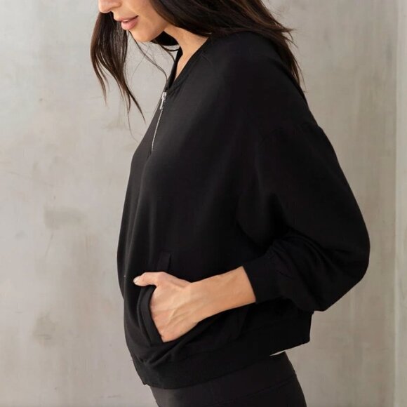 Lovestitch Oakley Fleece Bomber Jacket Sweatshirt - Picture 3 of 11